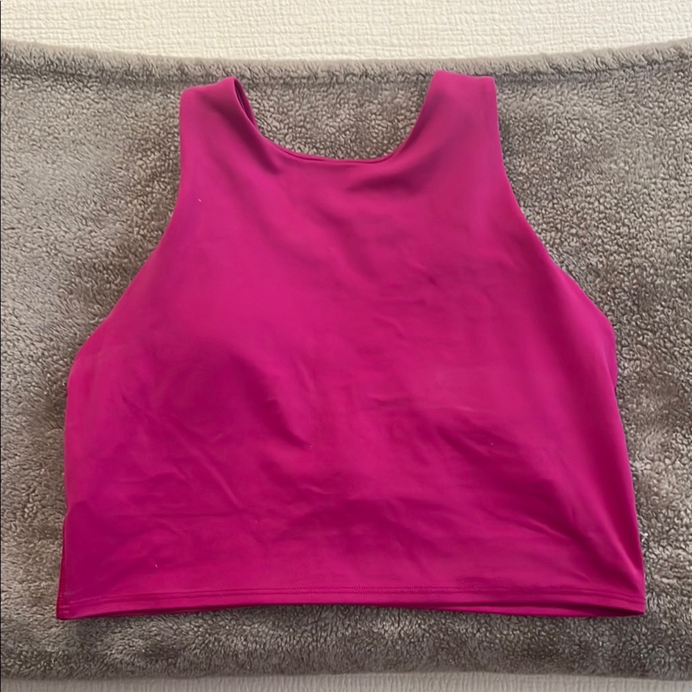 Athleta Pink Fitted Crop Tank Top